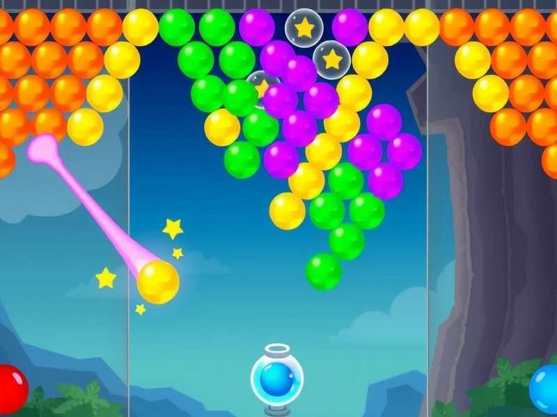 Crazy Games Bubble Shooter gameplay on mobile screen