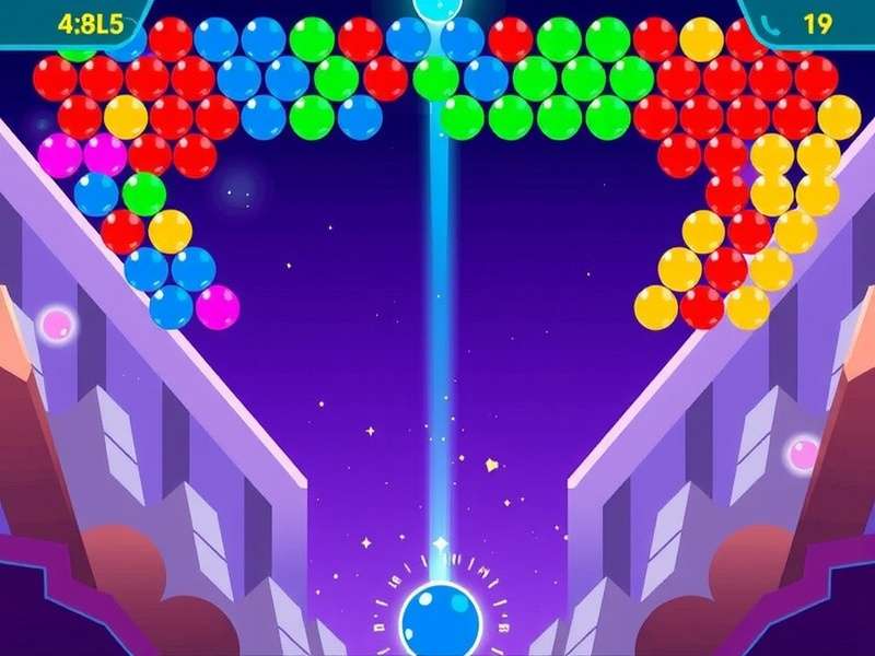 Bubble Shooter Gratuit Jouer gameplay screenshot showing colourful bubbles on a vibrant board