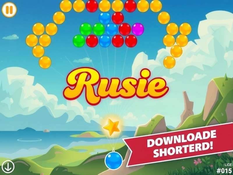 Original Bubble Shooter game interface with colorful bubbles on a blue background