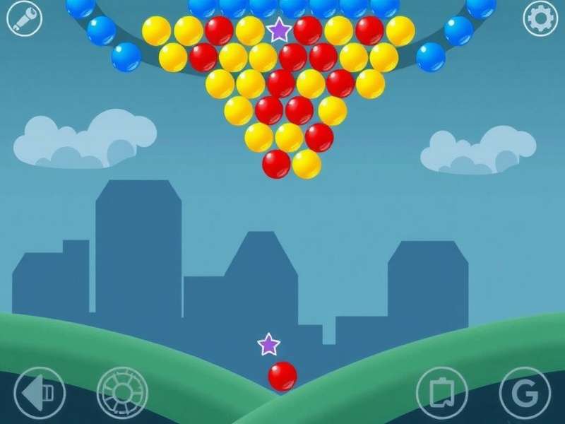 Bubble Shooter game free online full screen download gameplay screenshot showing colorful bubbles